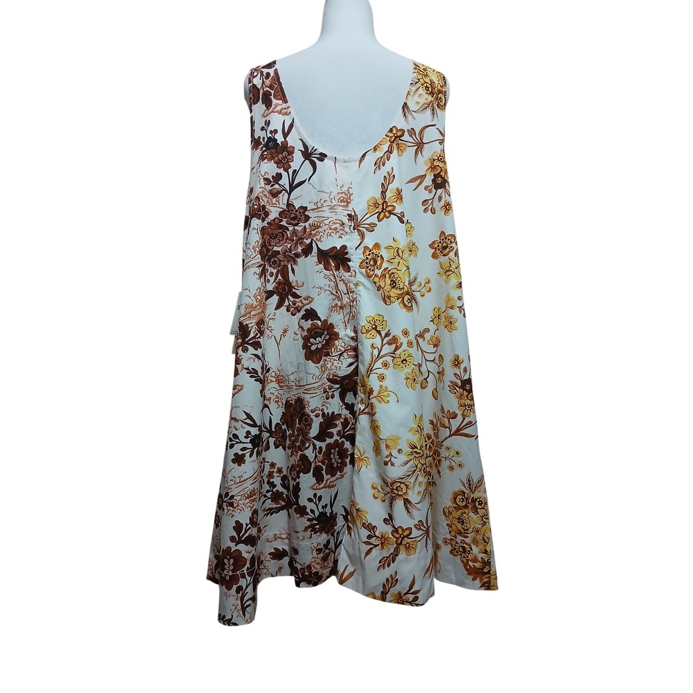Anthropologie Maeve Neutral Floral Split Print V-Back Shift Dress XL NWT - Picture 5 of 12